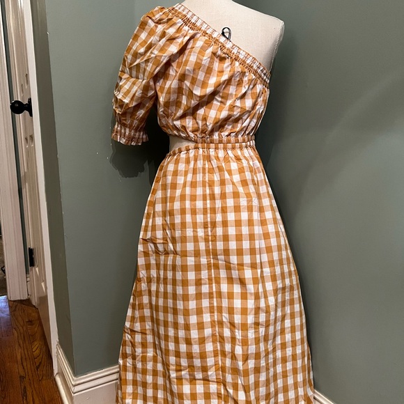 NWT Who What Wear Ginghma cutout maxi dress - Picture 3 of 6